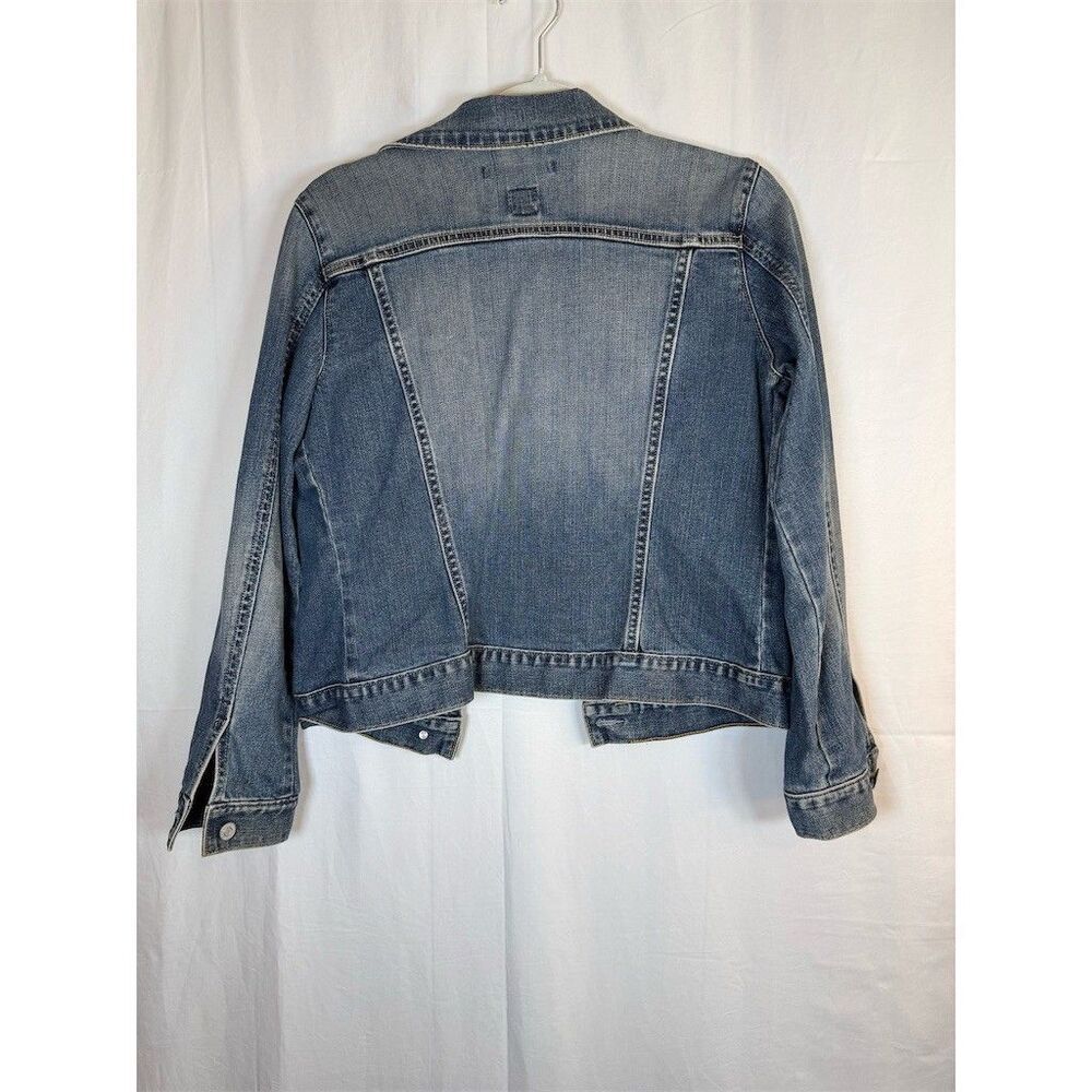 GAP Jacket Womens Size S Blue Stretch Denim Trucker Button Front Pockets - Picture 13 of 13